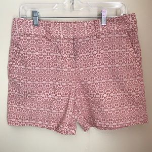 LOFT Doily- Patterned Pink Shorts